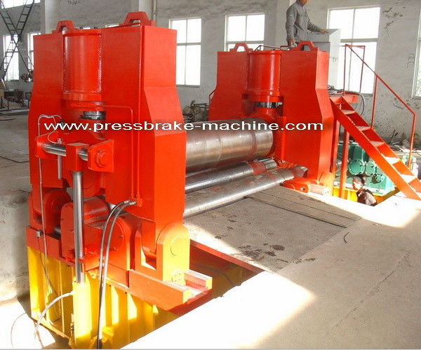 Máquina de rolamento da placa do CNC do metal que dobra a movimentação hidráulica de Rolls